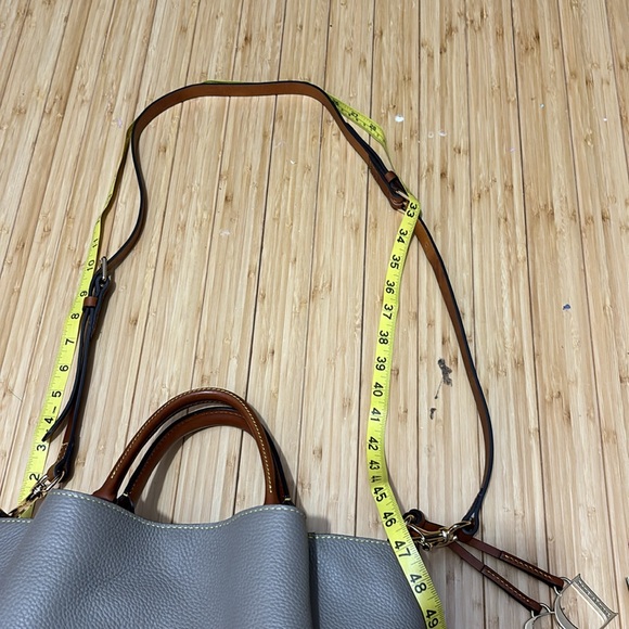Dooney and Burke Barlow Bag. Taupe with brown trim. Very good condition. - Picture 16 of 16